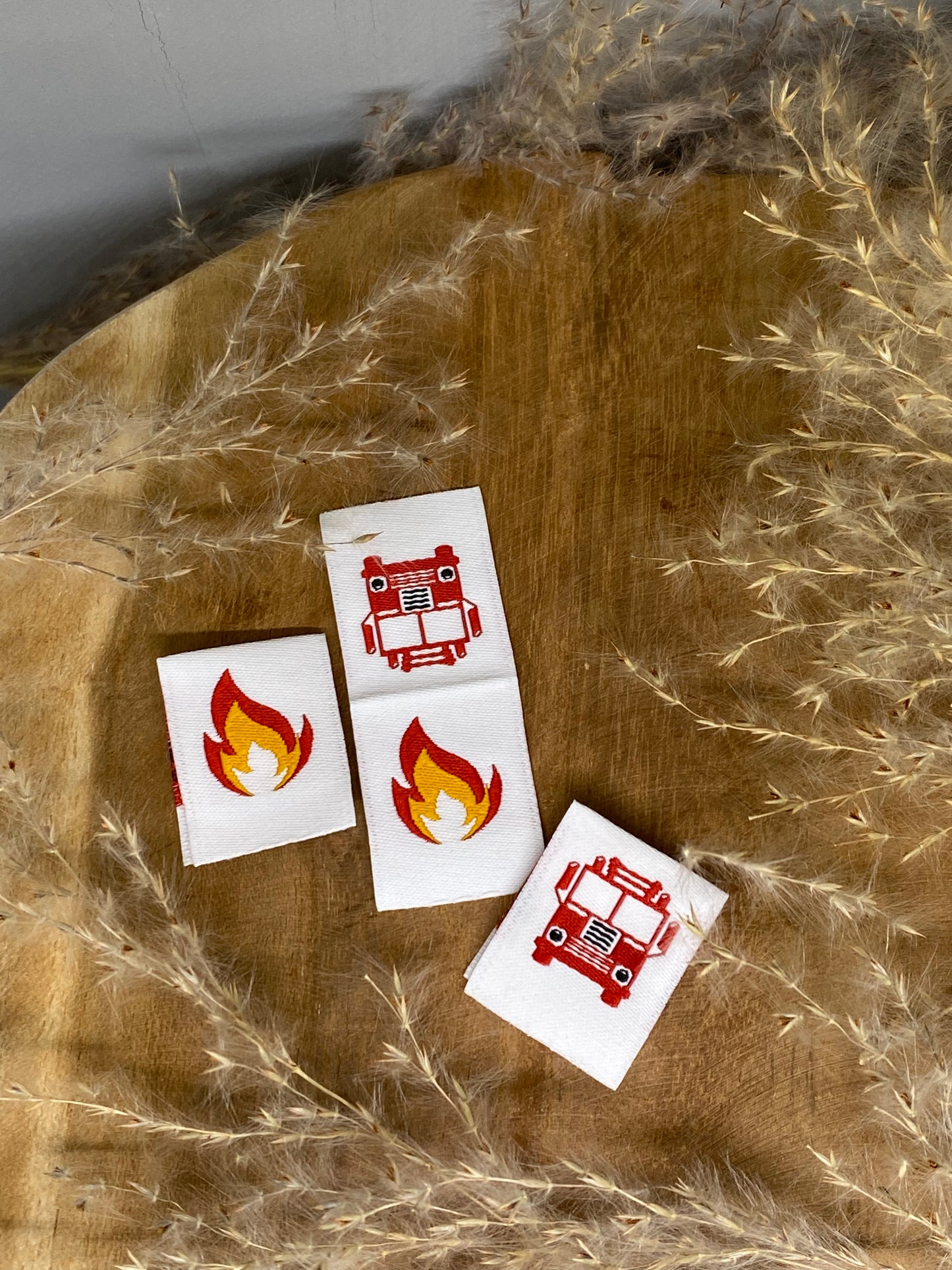 Feuerwehr Web Label gewebt Eigenproduktion