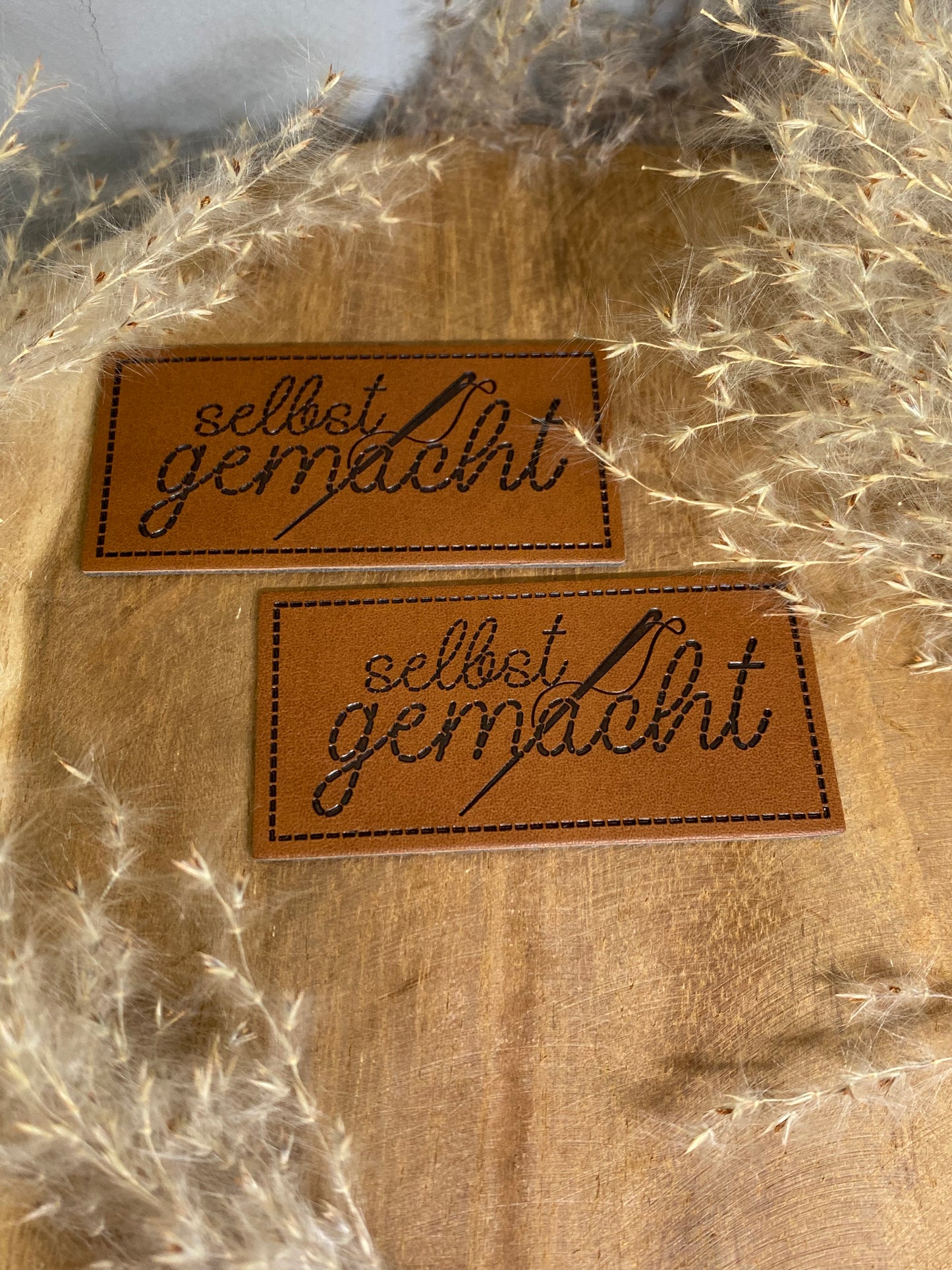 selbst gemacht Kunstlederlabel Kunstleder Label Eigenproduktion