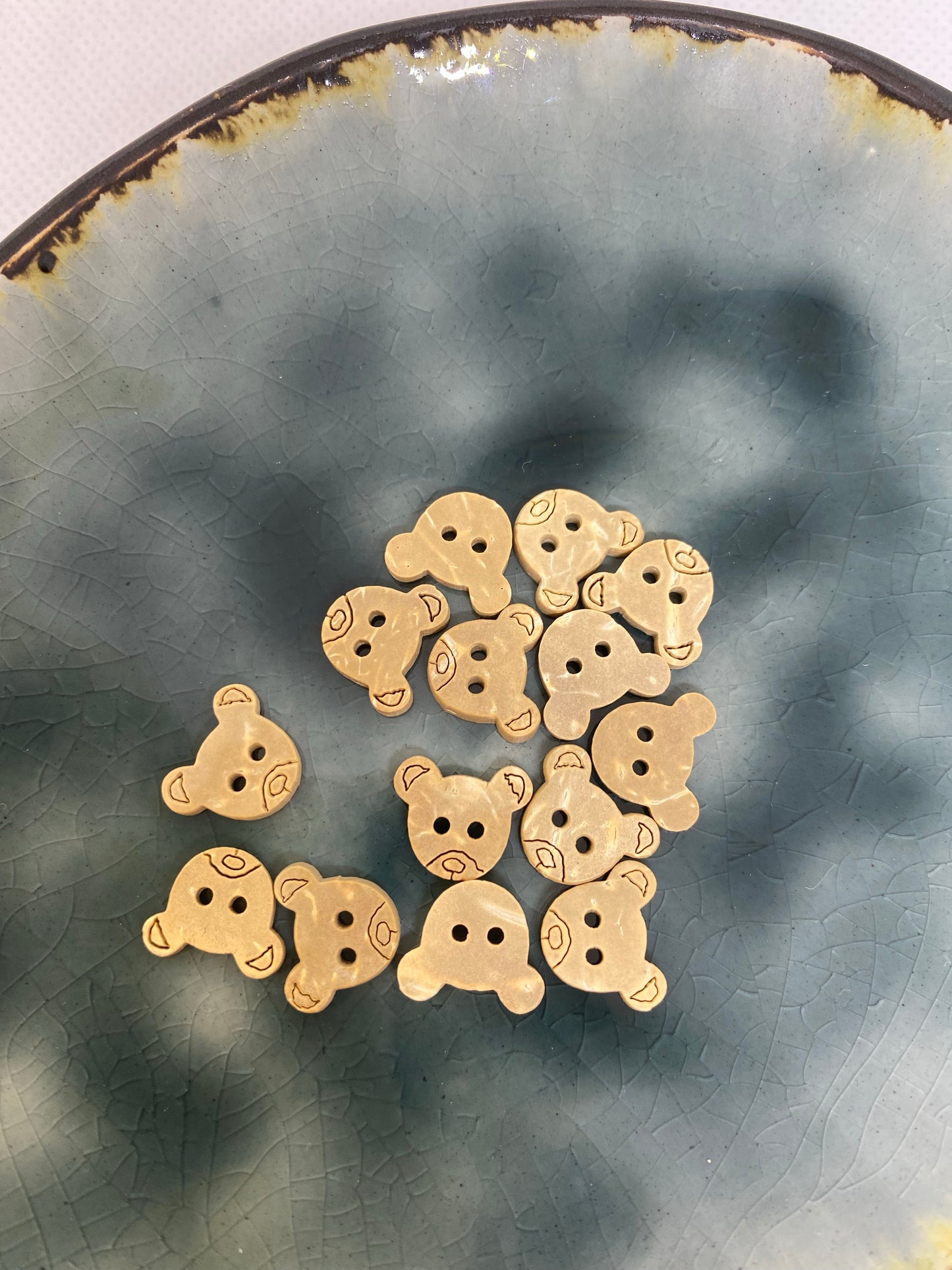 Kokosknopf Teddyform Hell 12mm - Ameloua