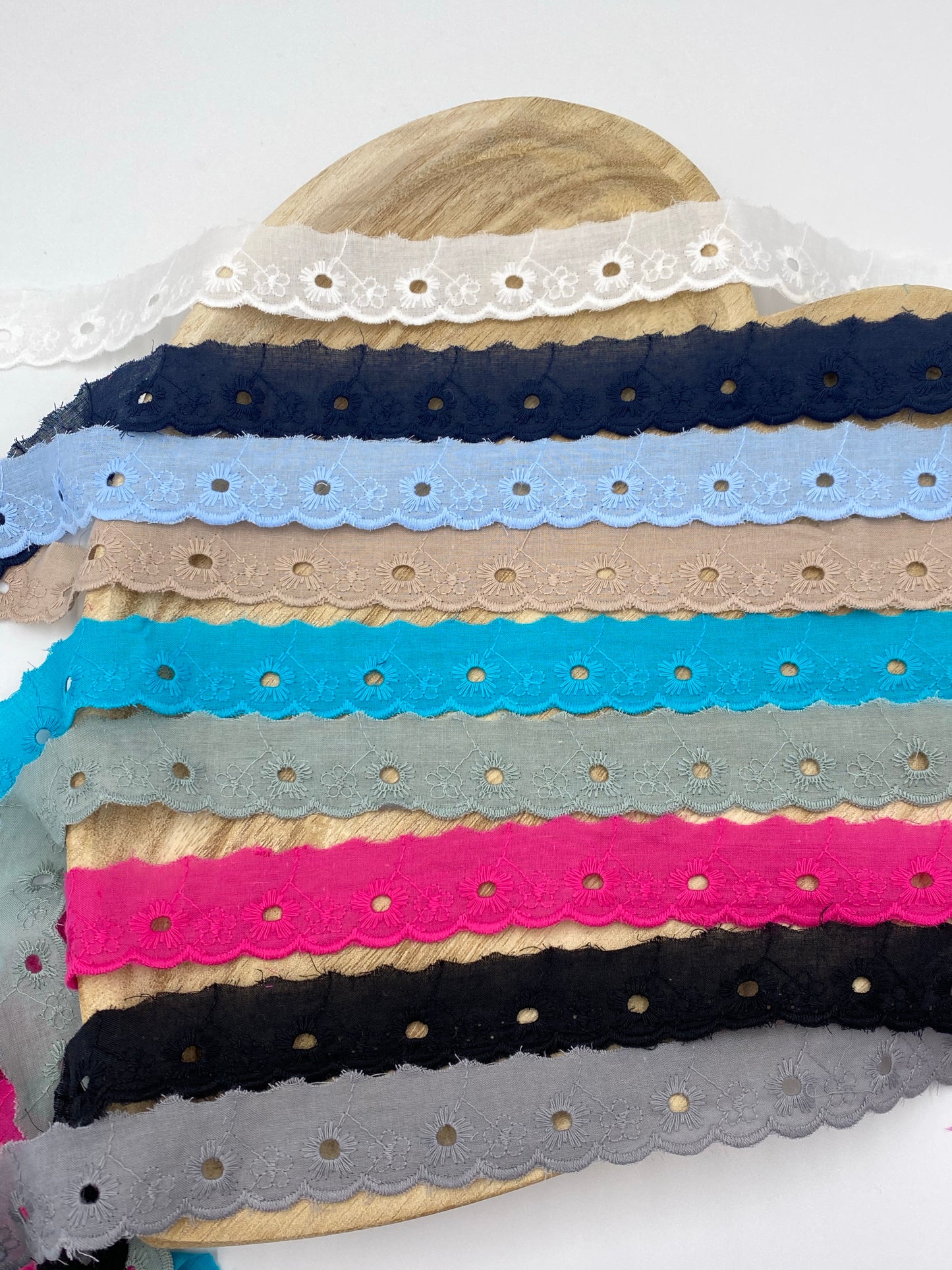 Wäsche Spitze Blumen 25mm weiß