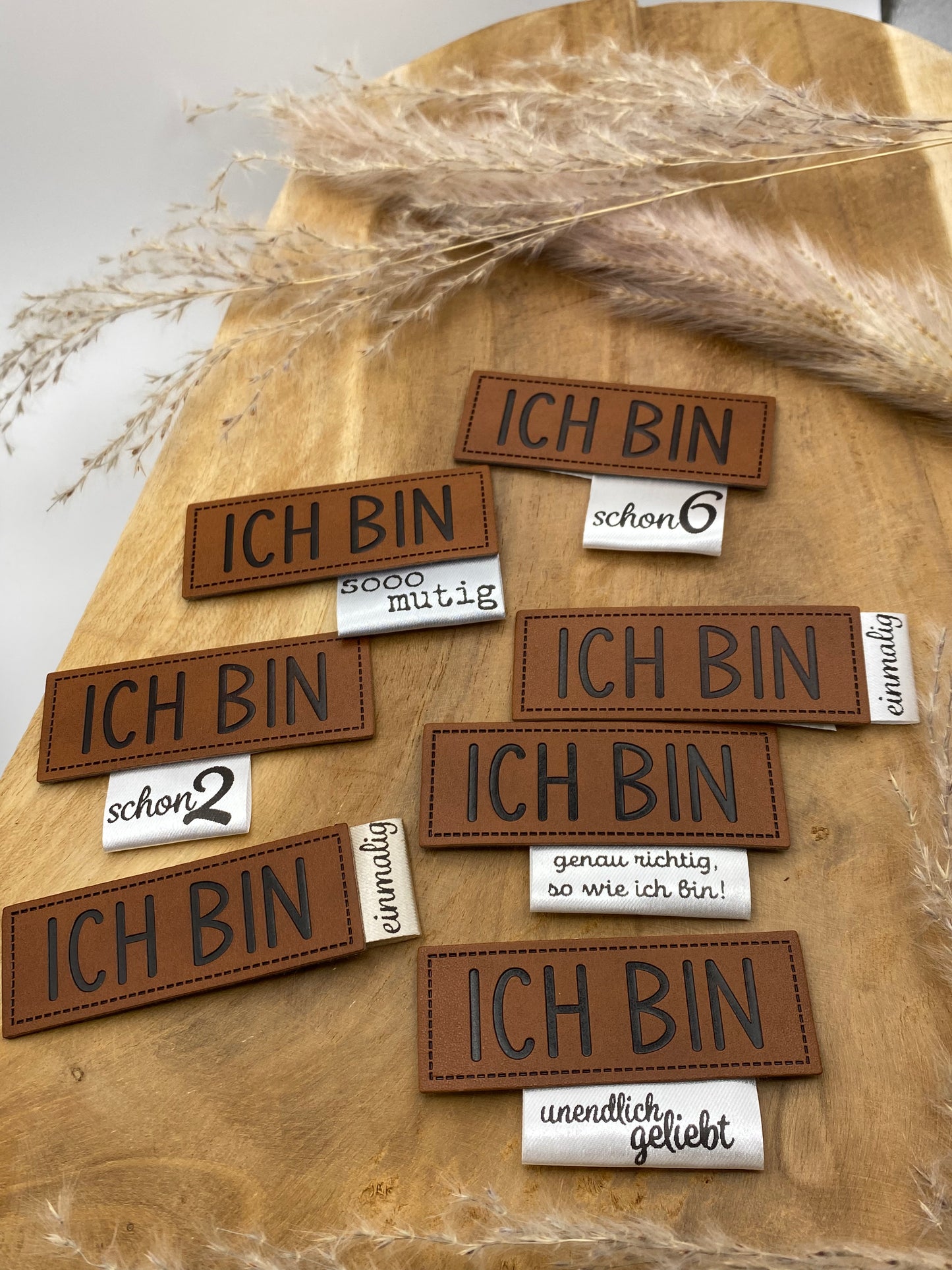 ICH BIN Kunstlederlabel Kunstleder Label Eigenproduktion