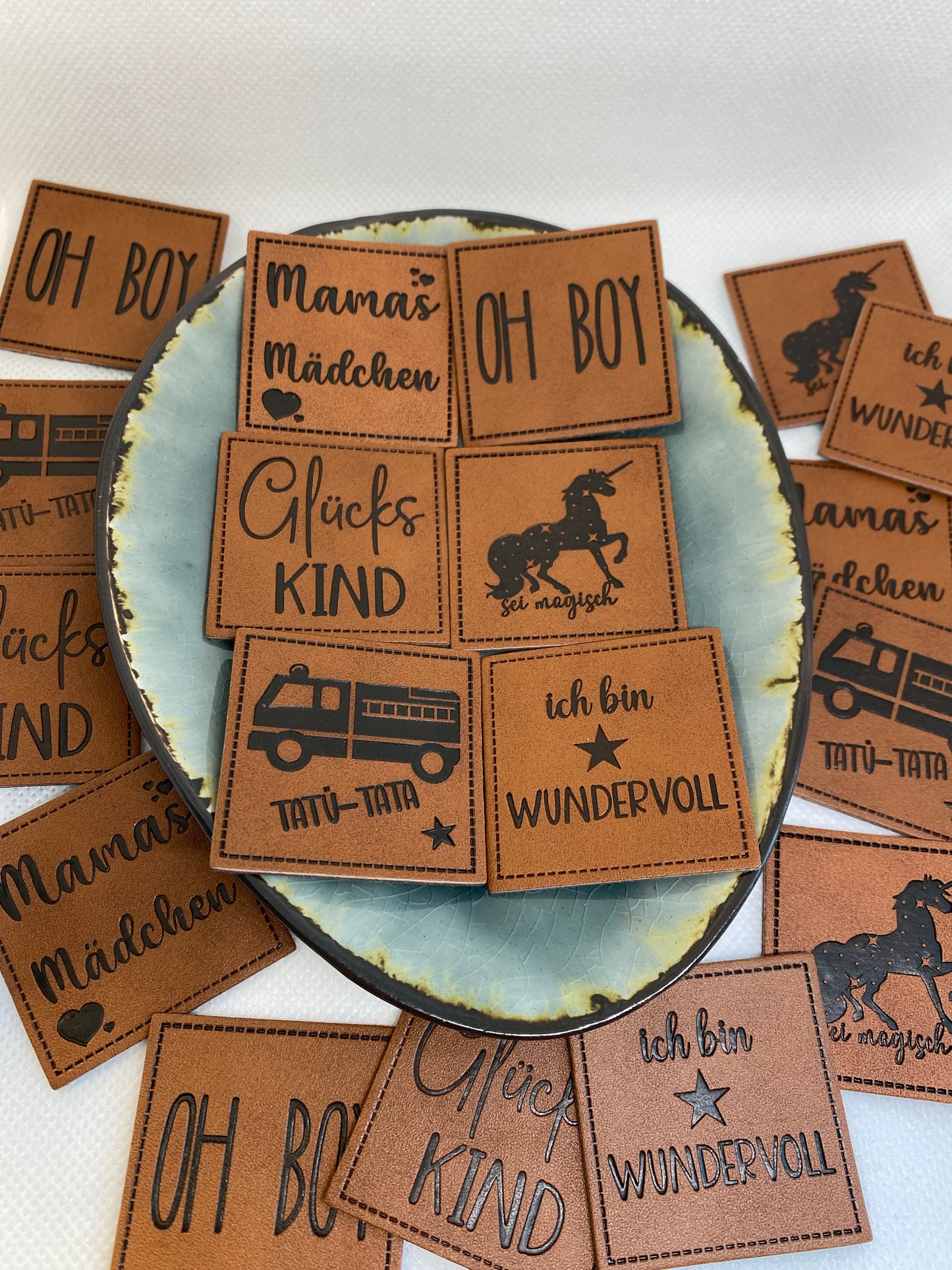 OH BOY Kunstlederlabel Kunstleder Label Eigenproduktion