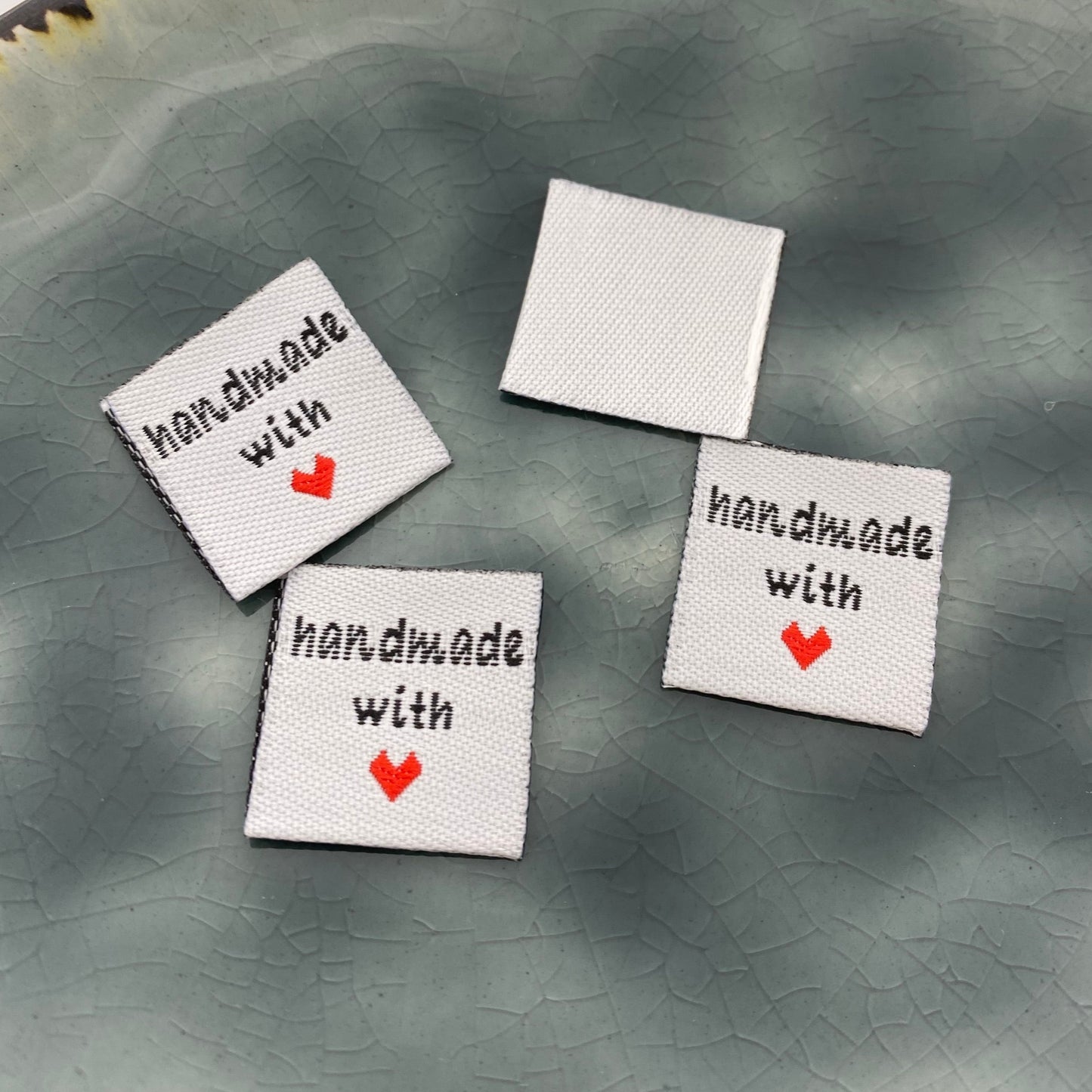 Web-Label Handmade with Love Weiß - Ameloua