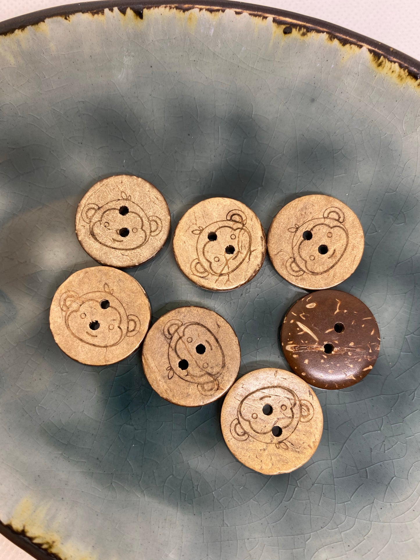 Eigenproduktion Kokosknopf Affe 20mm - Ameloua