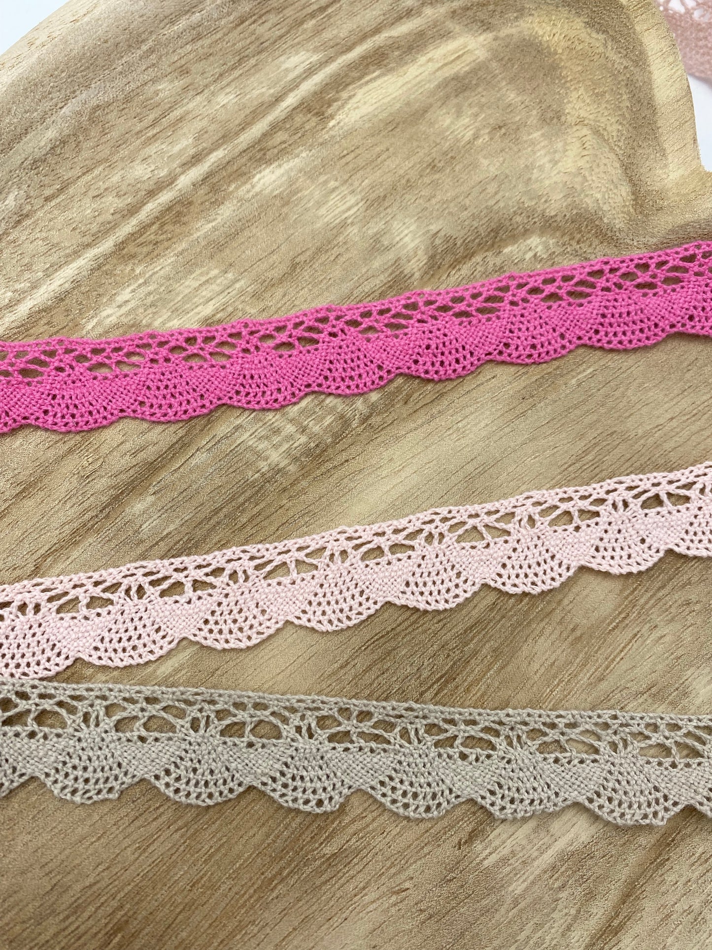 Klöppel Spitze 19mm pink