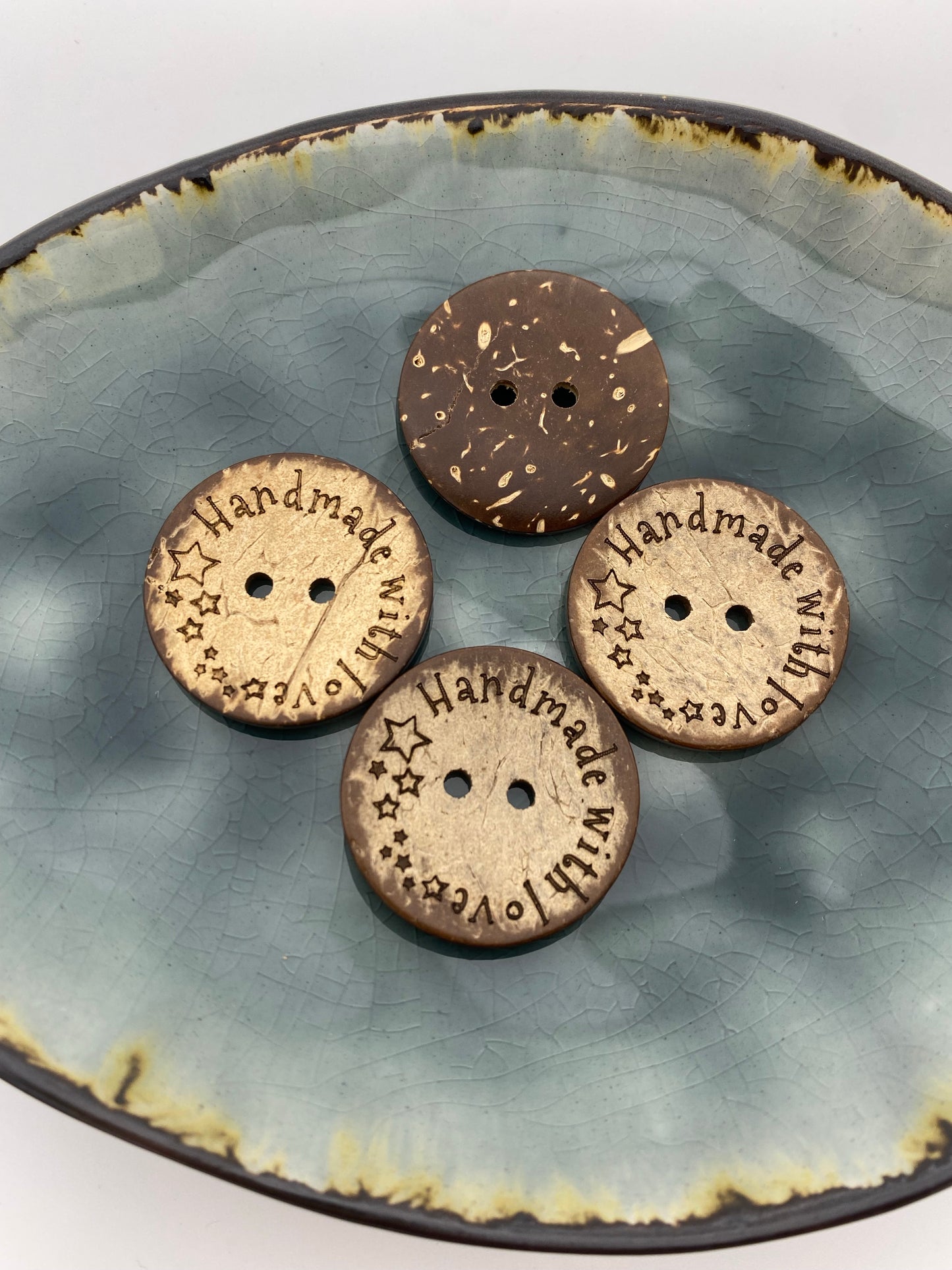 Kokosknopf Handmade with love Stern 30mm - Ameloua