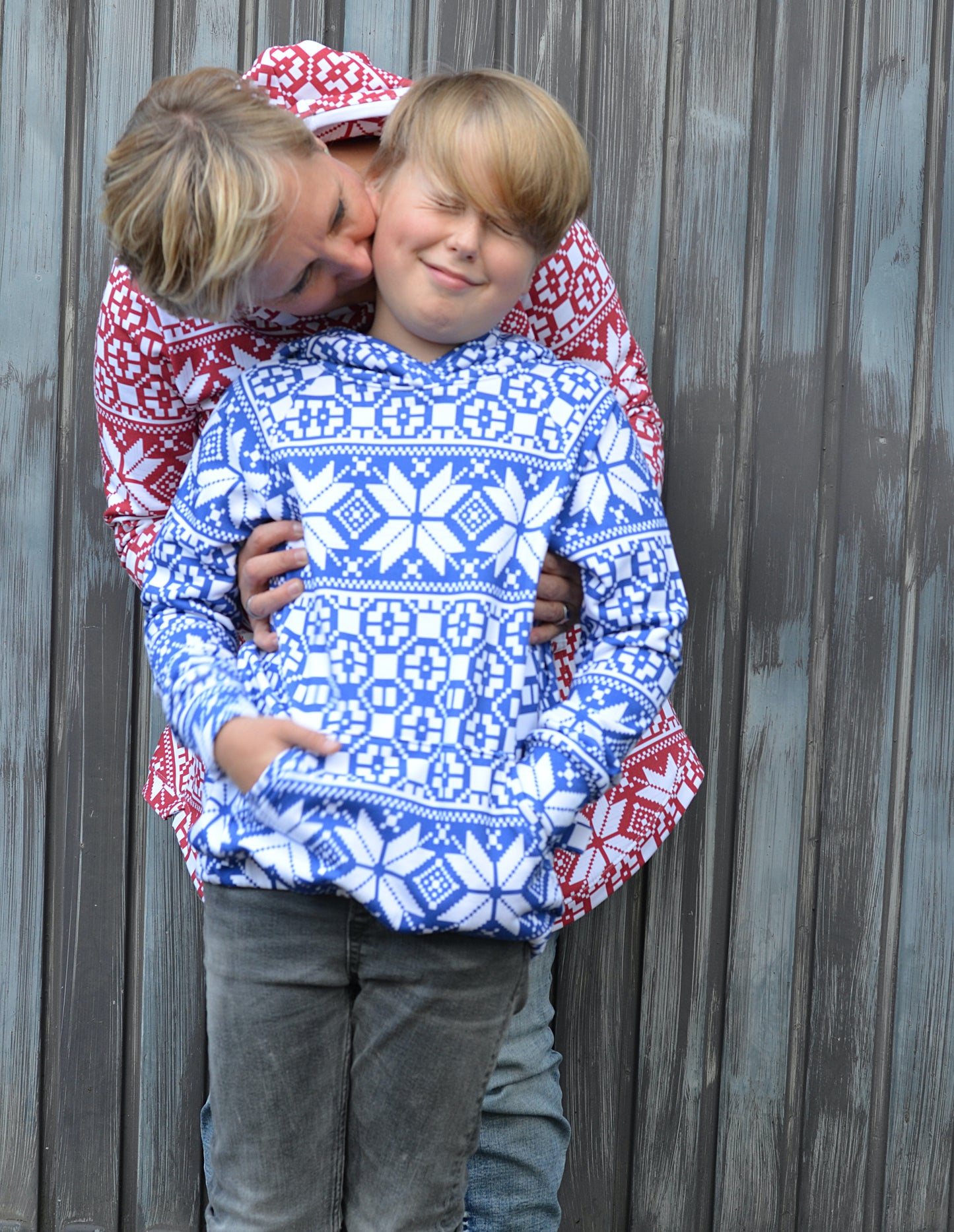 Norweger Strick Blau Sommersweat