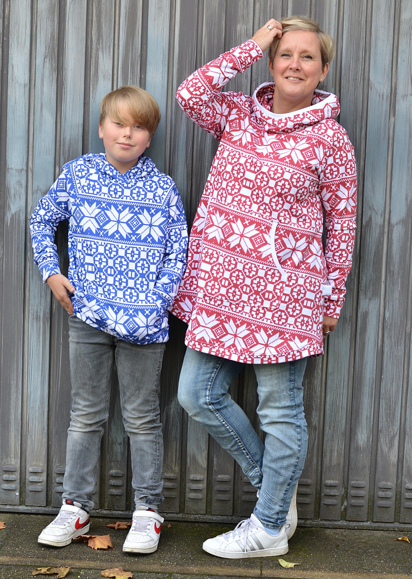 Norweger Strick Blau Sommersweat - Ameloua