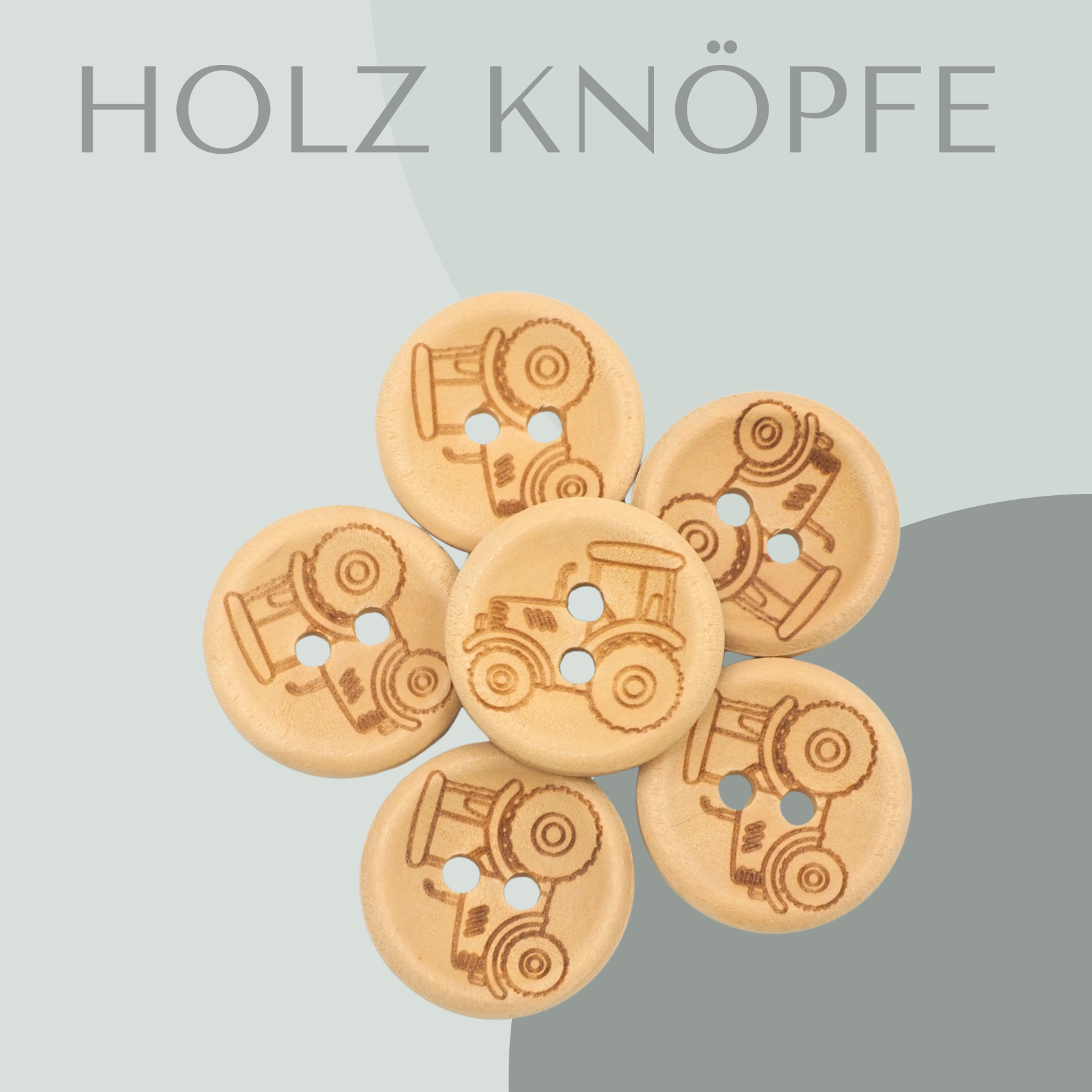 Traktor,Holzknopf