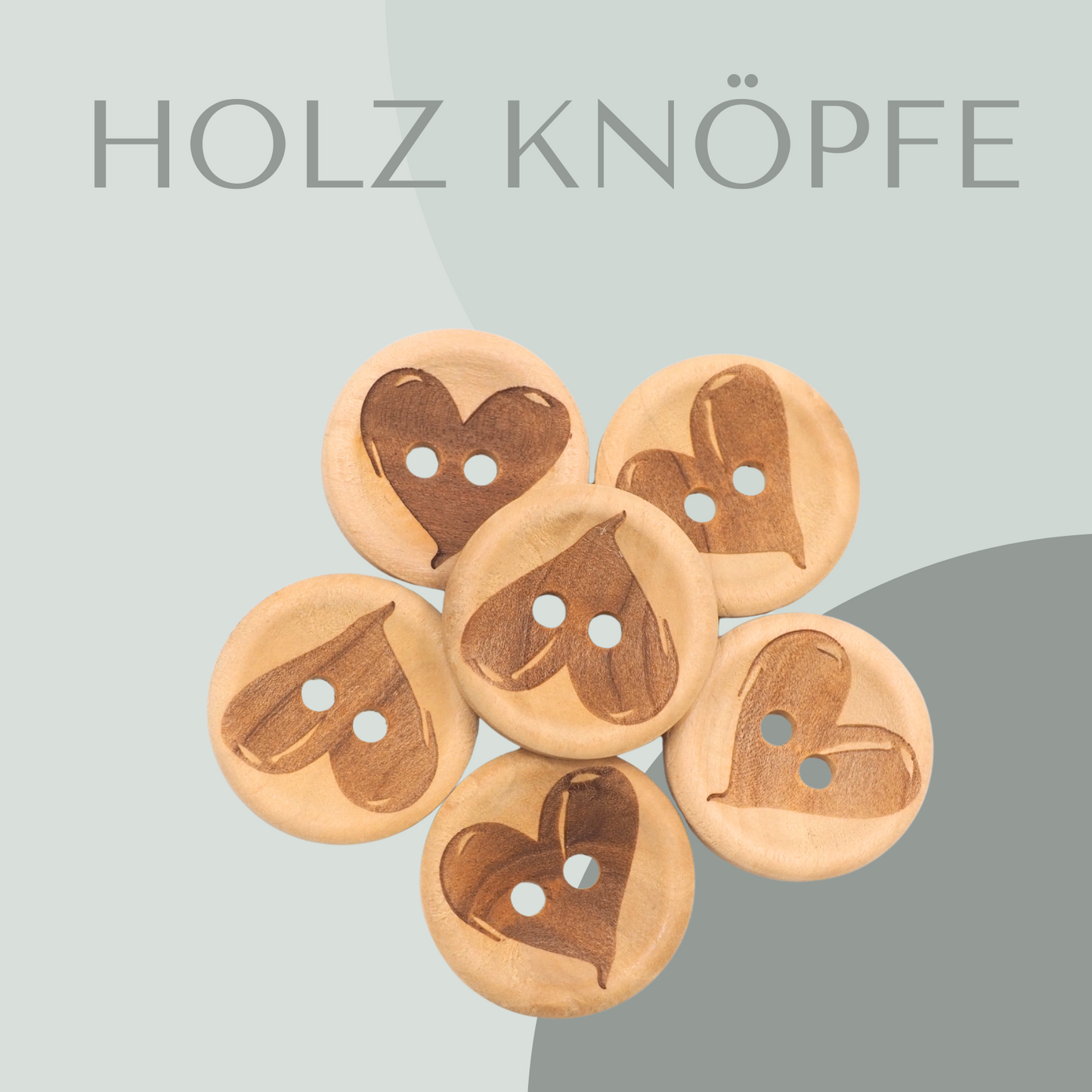 Herz, Holzknopf