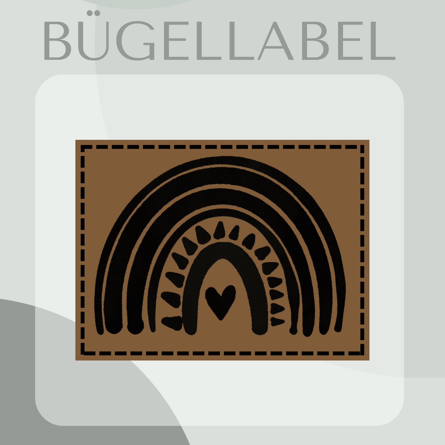 Bügellabel Regenbogen