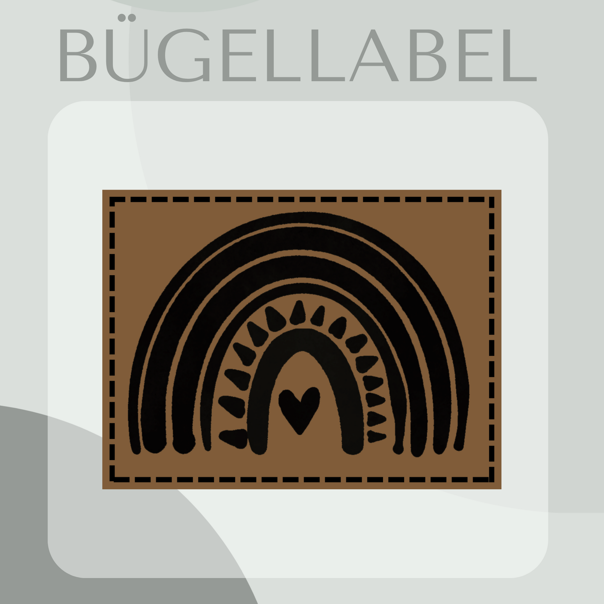 Bügellabel Regenbogen