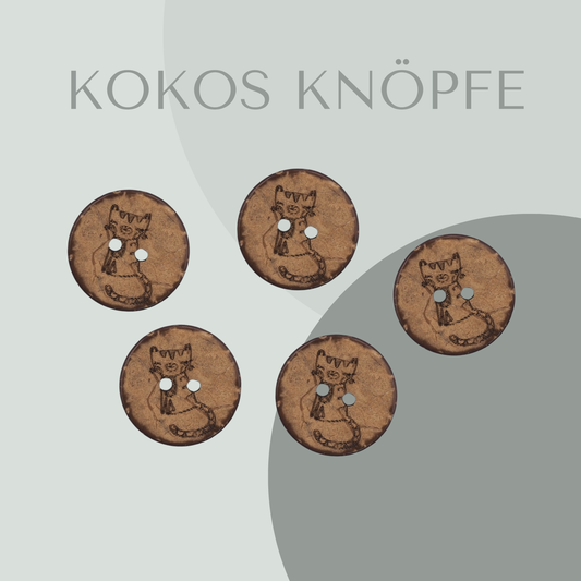 Eigenproduktion Kokosknopf Tiger 20mm