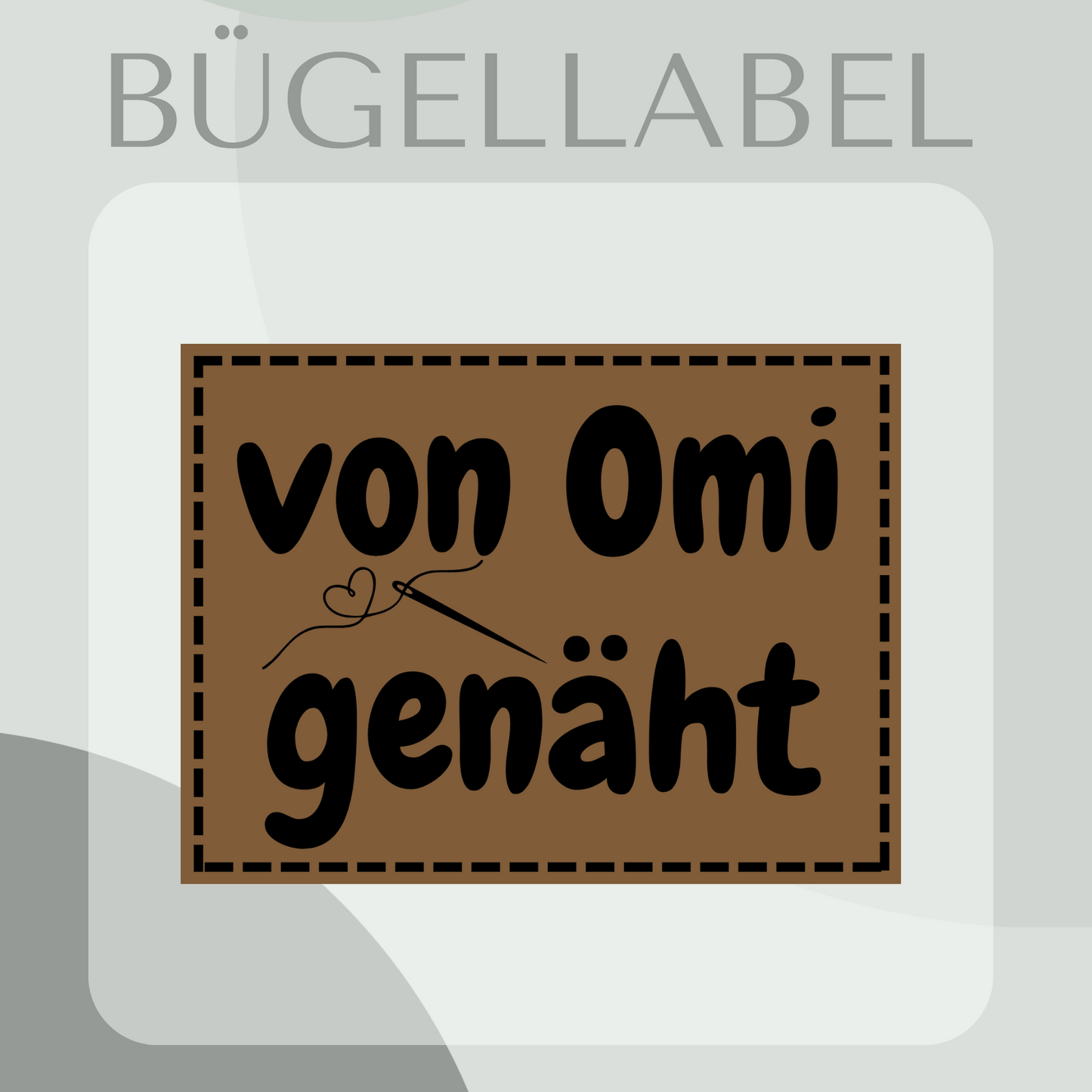 Bügellabel von Omi genäht
