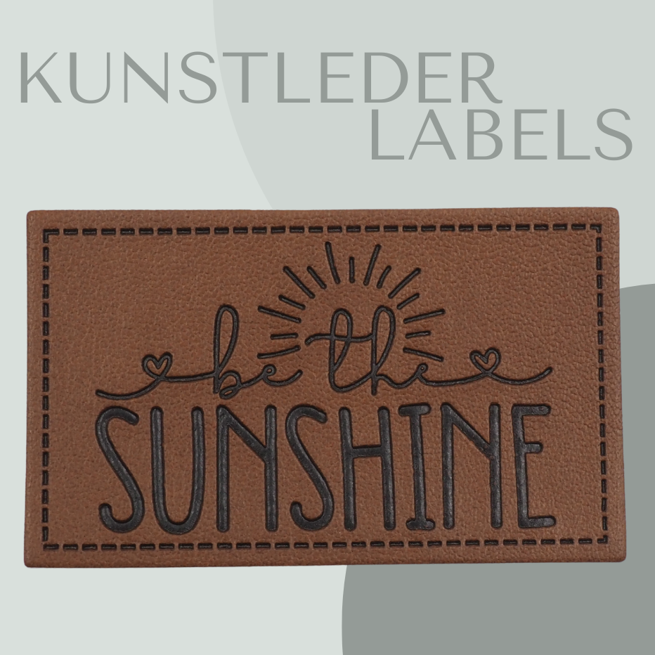 be the sunshine Kunstlederlabel Kunstleder Label Eigenproduktion