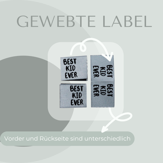 Best Kid Ever Web Label gewebt Eigenproduktion