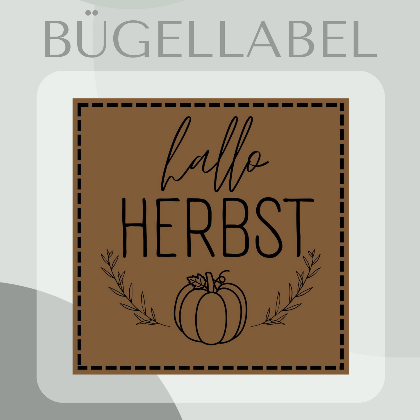 Bügellabel Hallo Herbst
