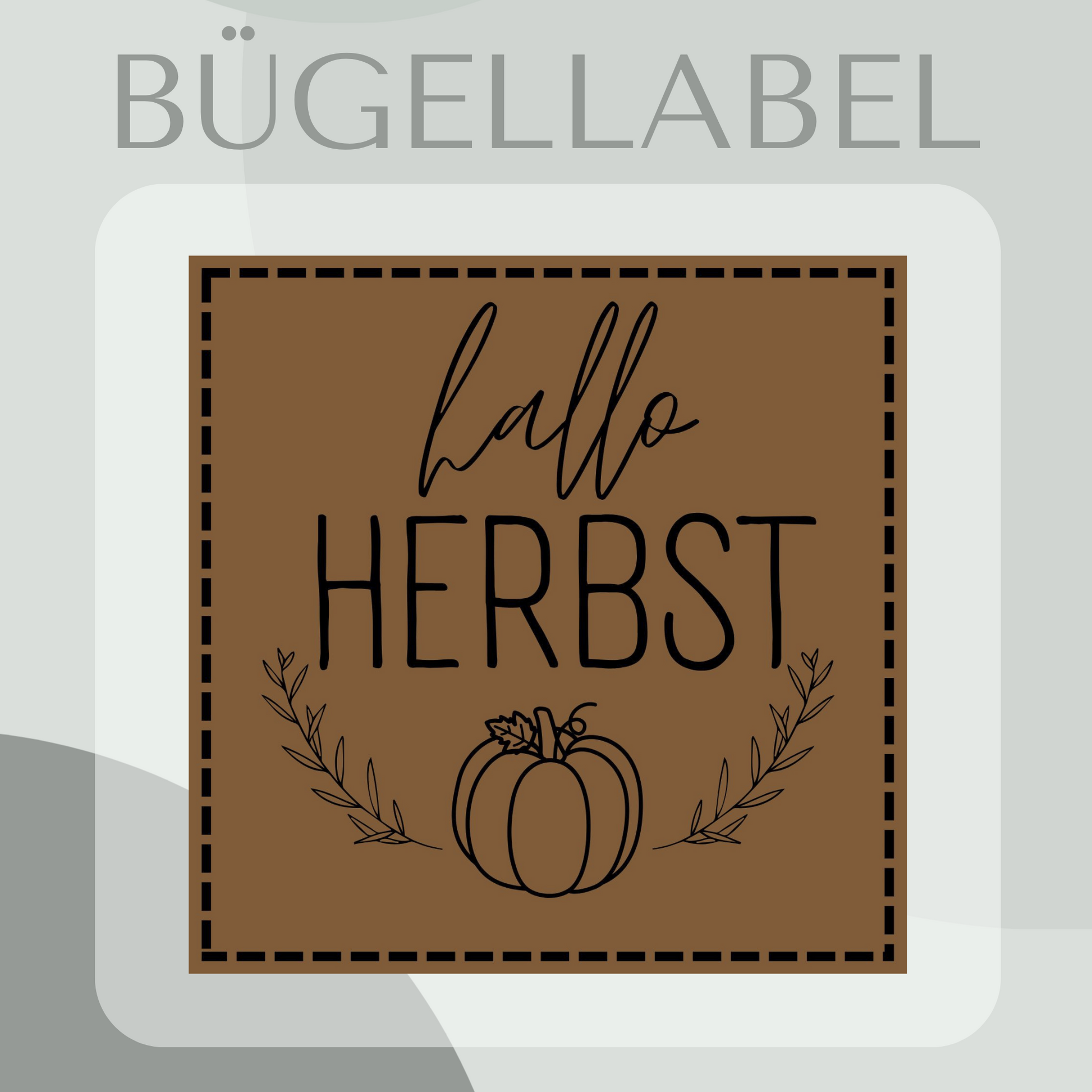 Bügellabel Hallo Herbst