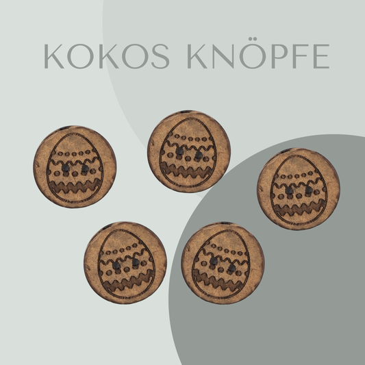 Eigenproduktion Kokosknopf Osterei 20mm