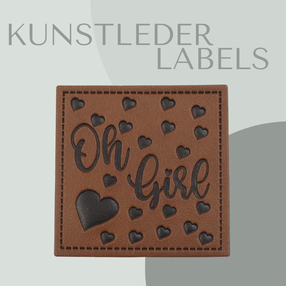 Oh Girl Kunstlederlabel Kunstleder Label Eigenproduktion