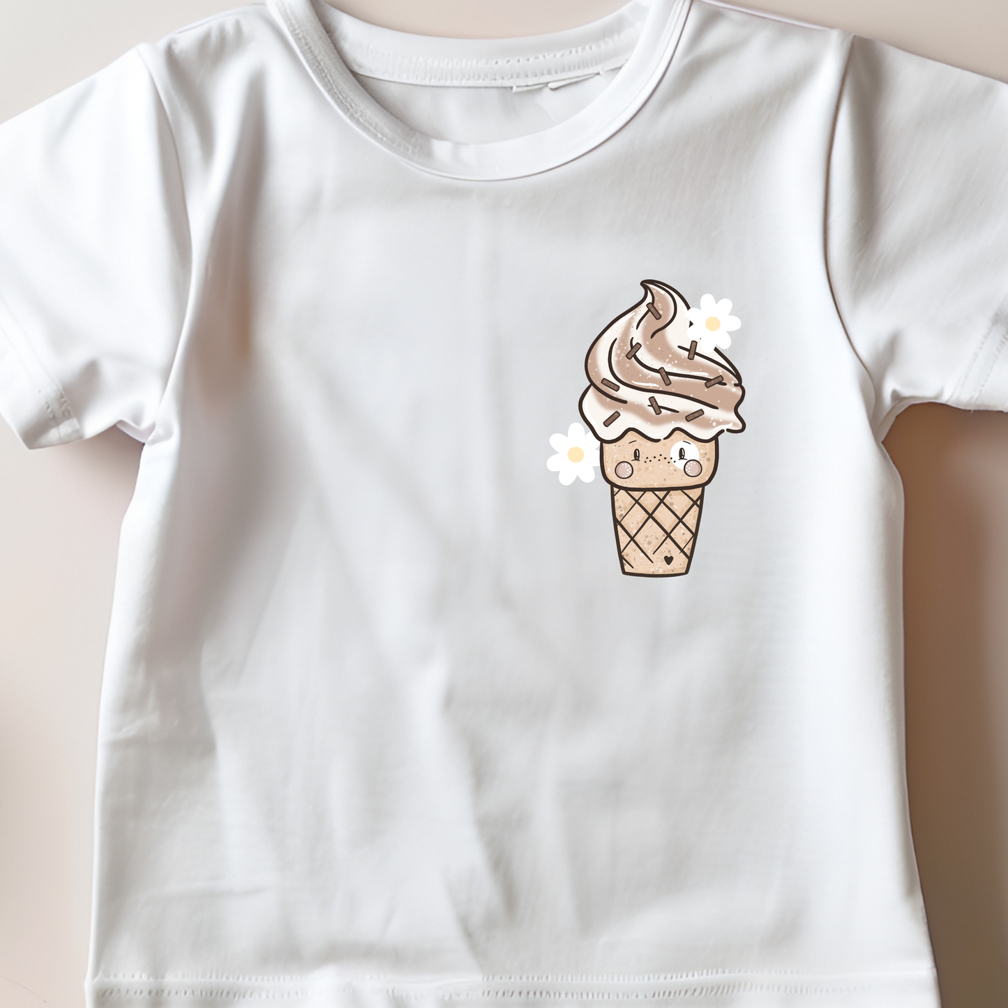 Eis braun/weiß Bügelbild Eigenproduktion