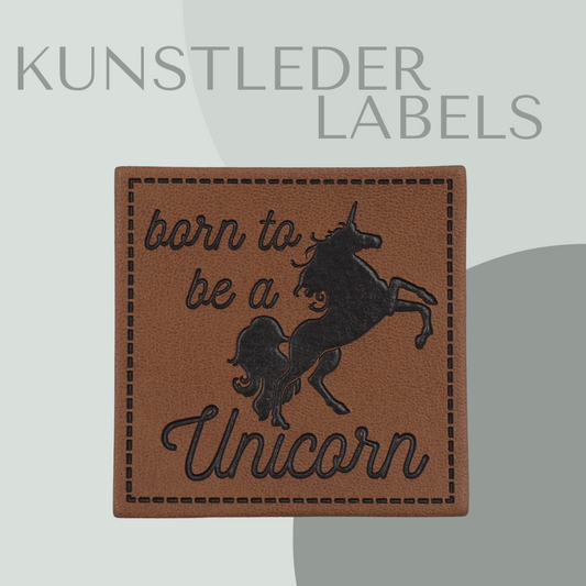 Unicorn Kunstlederlabel Kunstleder Label Eigenproduktion