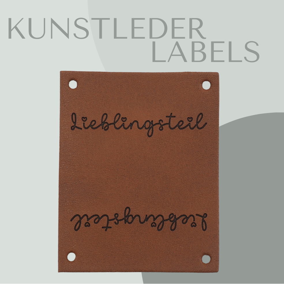 Glücks Kind Knick-Label Kunstlederlabel Eigenproduktion