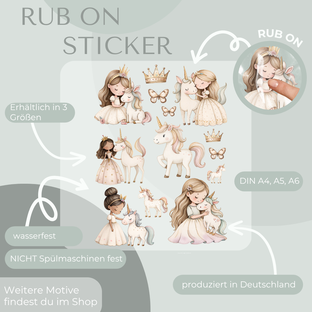 Prinzessin Rub-On Sticker Set