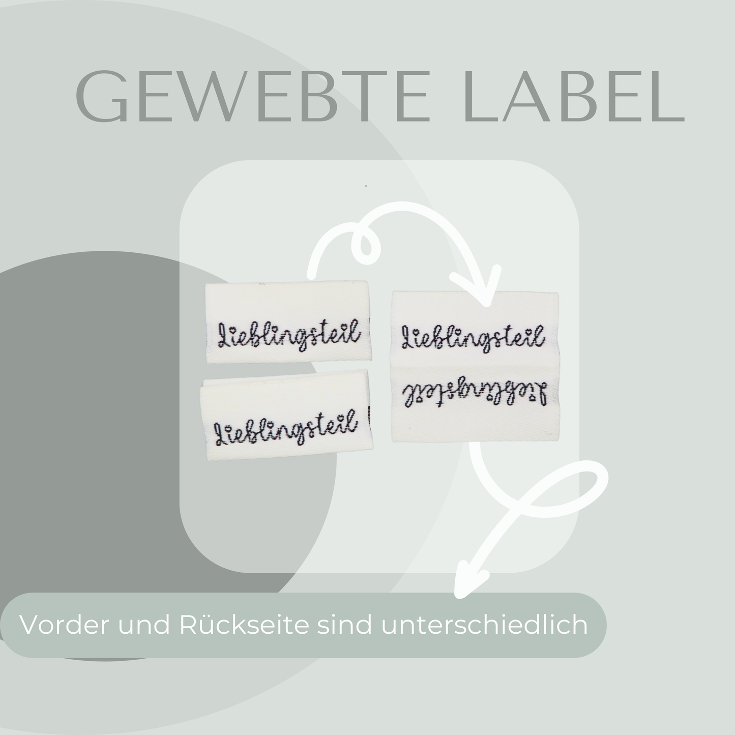 Lieblingsteil Web Label gewebt Eigenproduktion