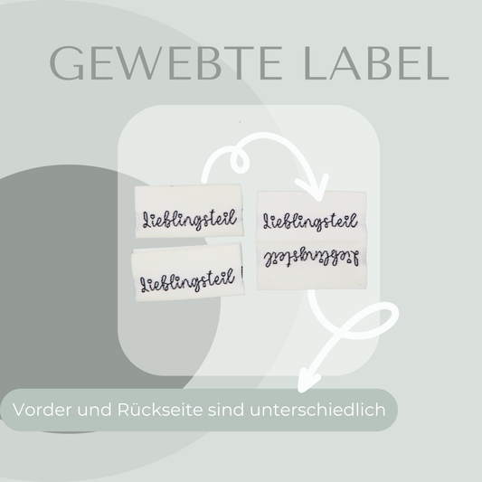 Lieblingsteil Web Label gewebt Eigenproduktion