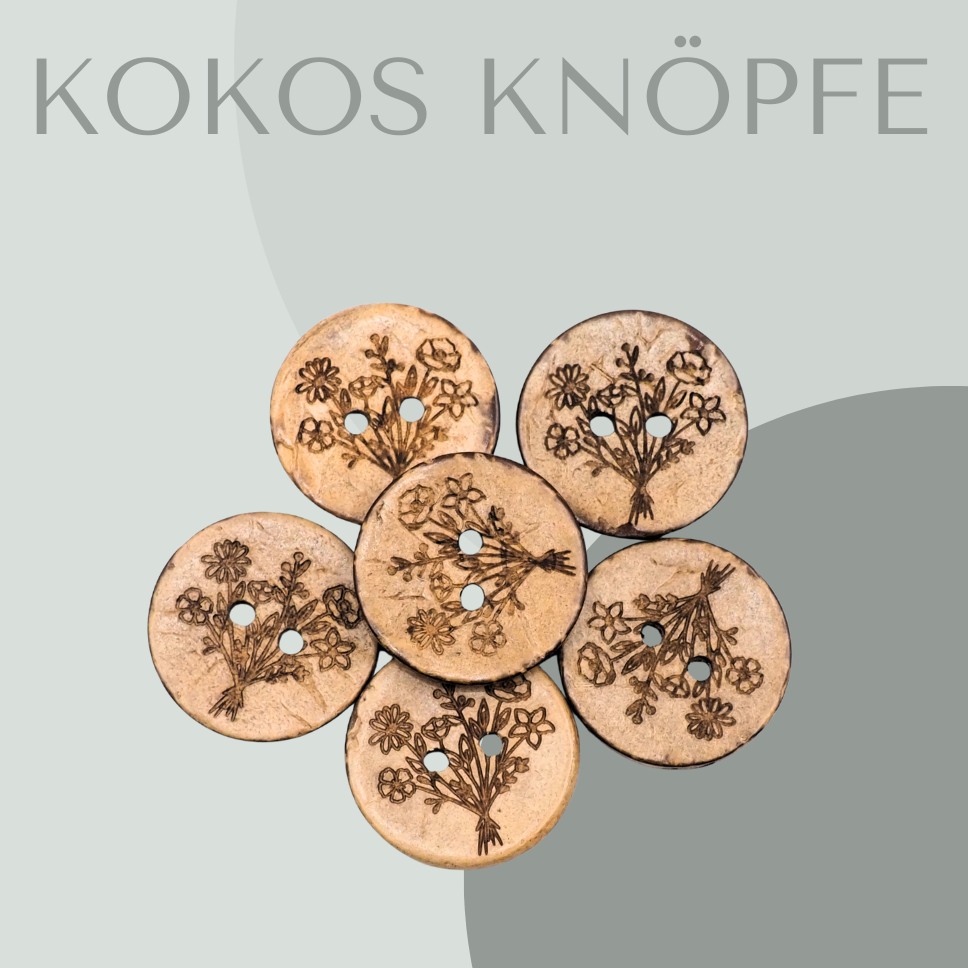 Blumenstrauß, Kokosknopf