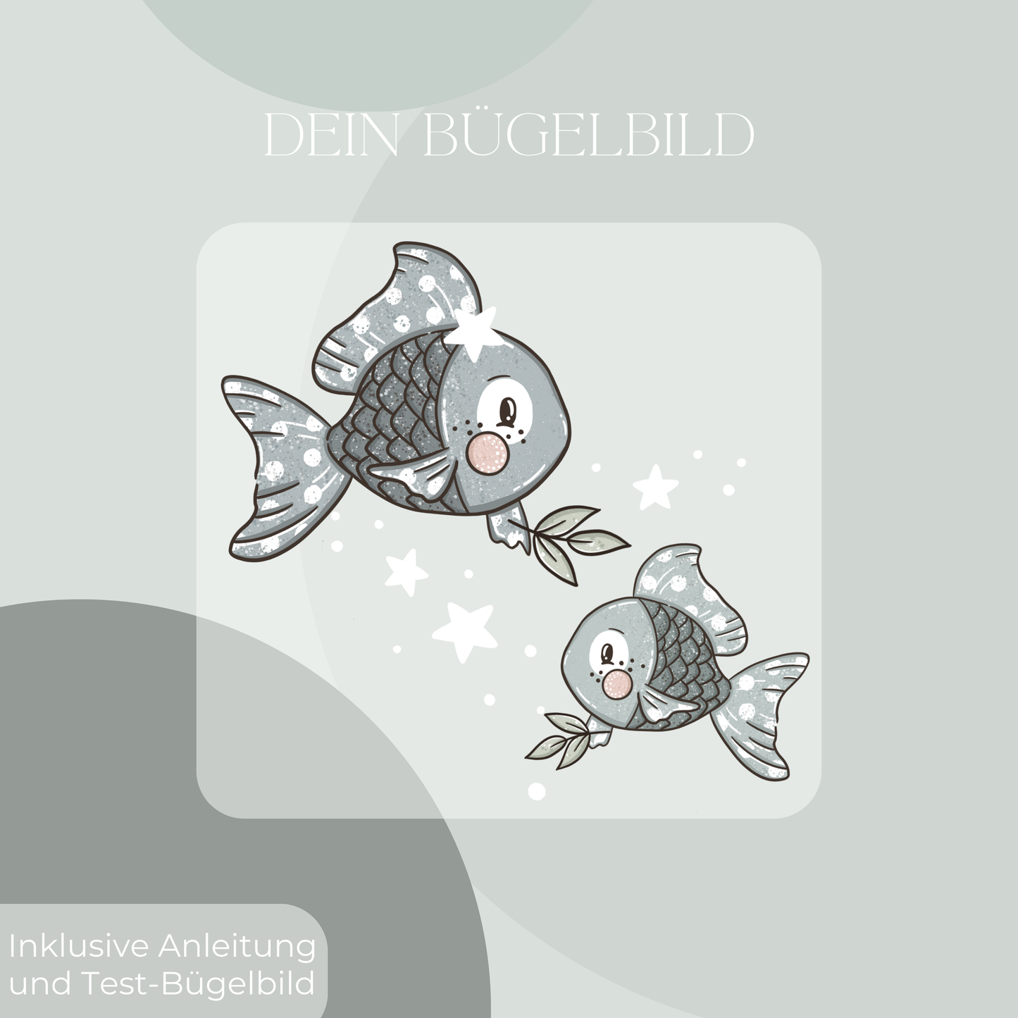 Fische blau Bügelbild Eigenproduktion