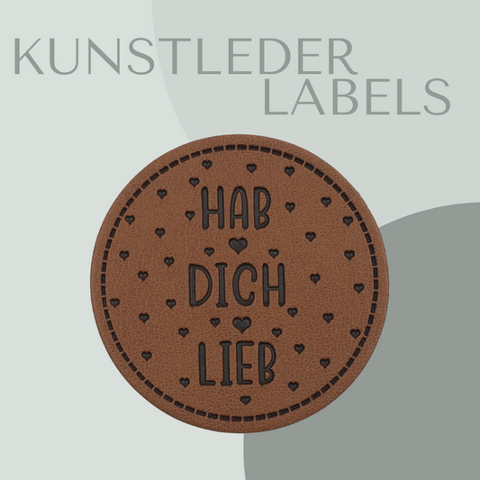 Hab Dich Lieb Kunstlederlabel Kunstleder Label Eigenproduktion