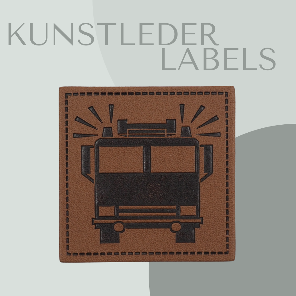 Feuerwehr Kunstlederlabel Kunstleder Label Eigenproduktion