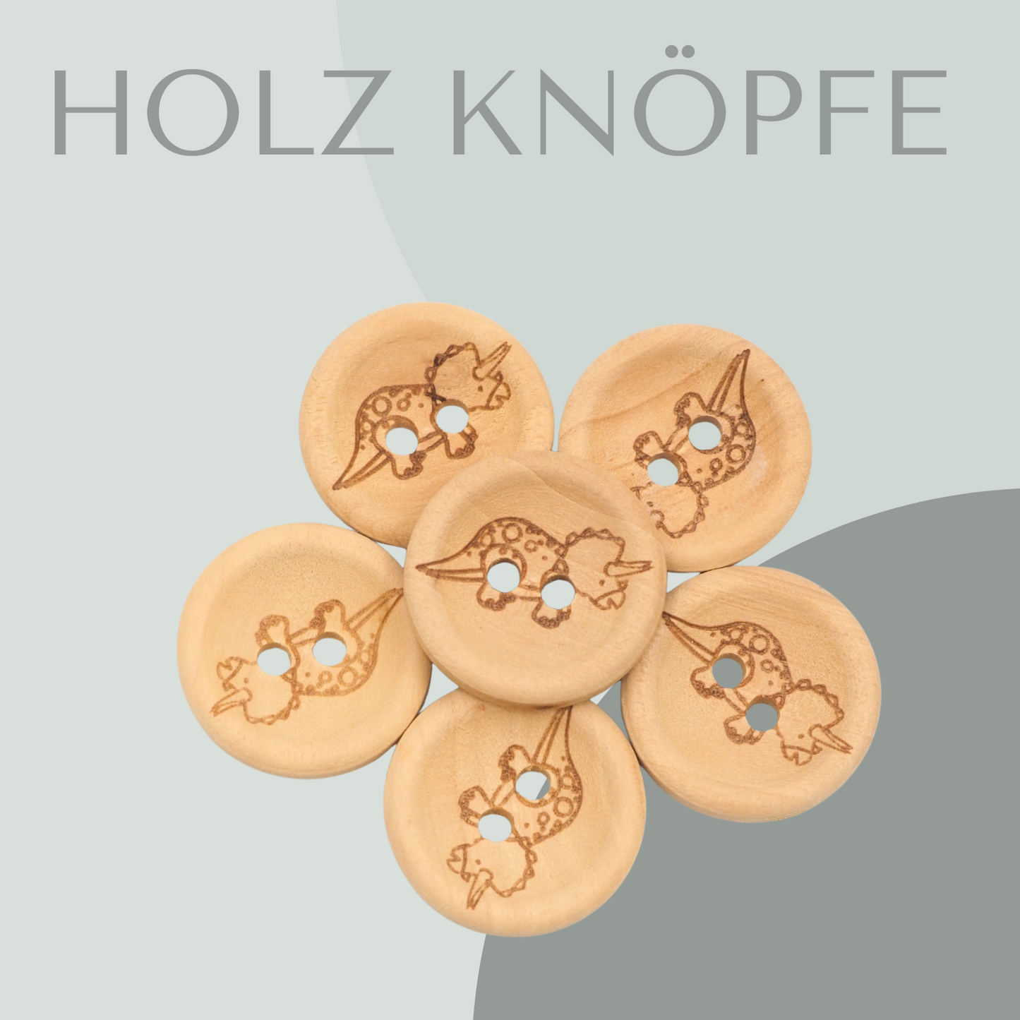 Triceratops, Holzknopf