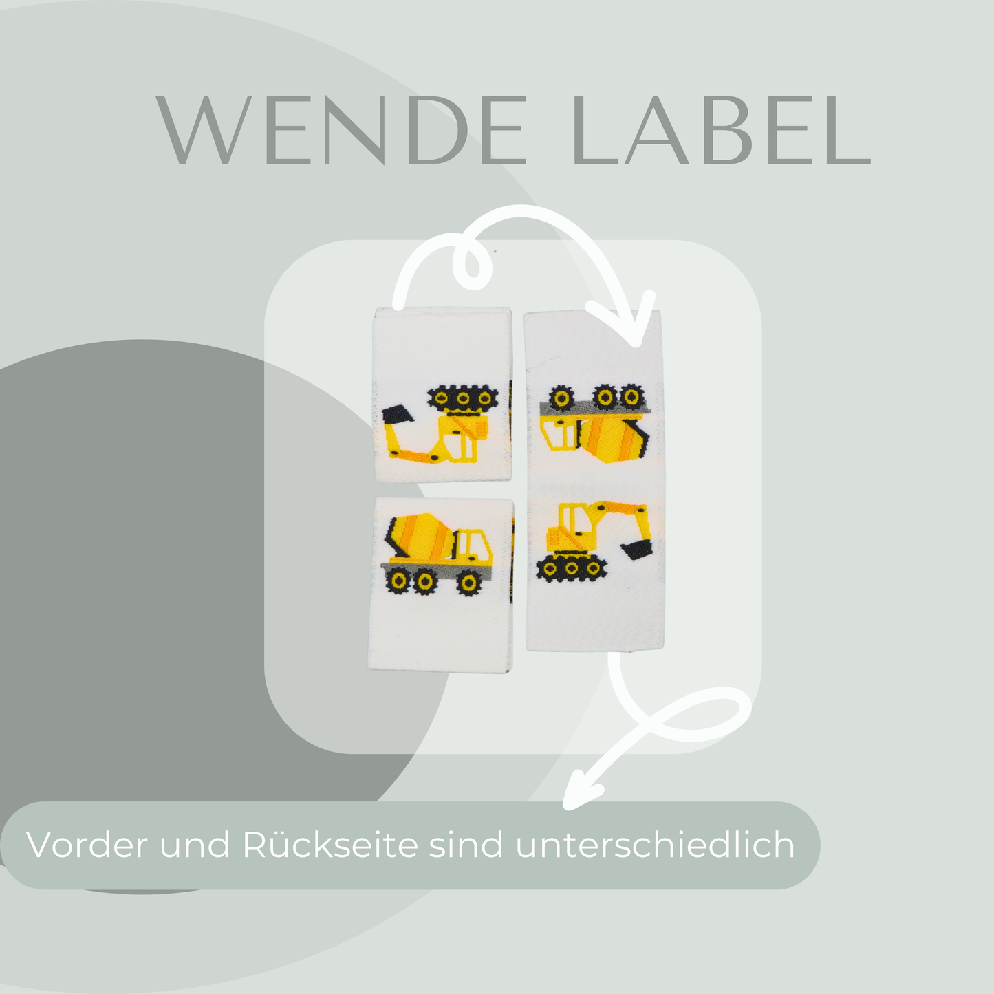 Bagger, Betonmischer, Wende Label 