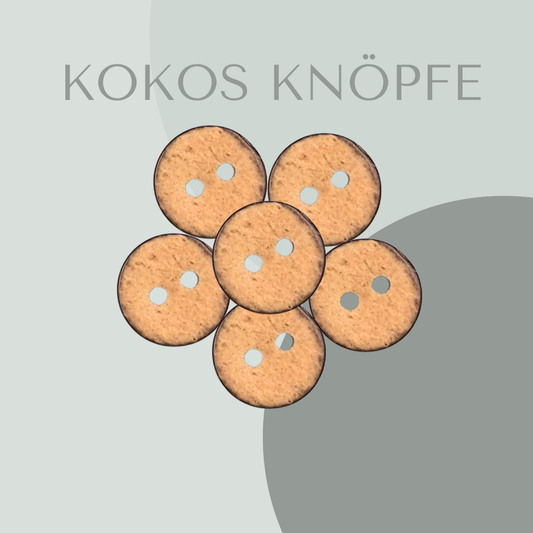 Kokosknopf Rund 15mm