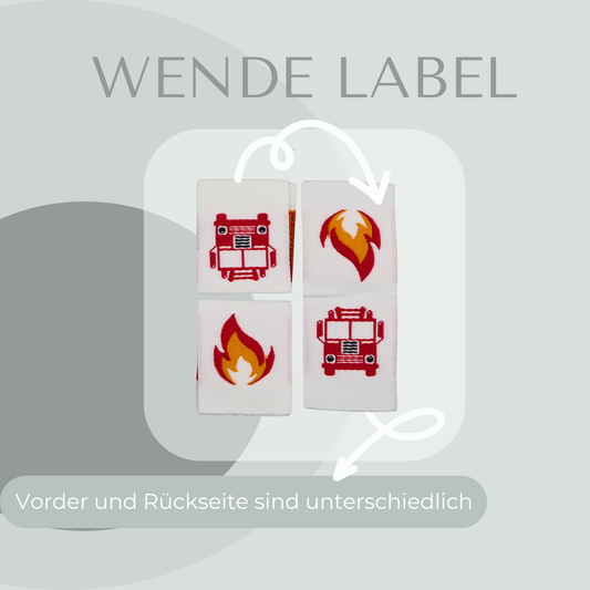 Feuerwehr Web Label gewebt Eigenproduktion
