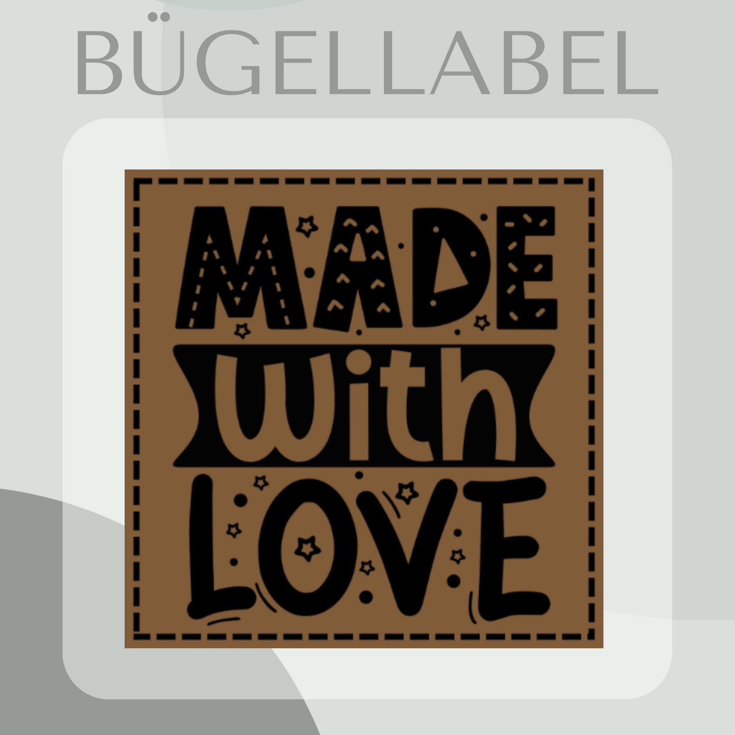 Bügellabel made with love