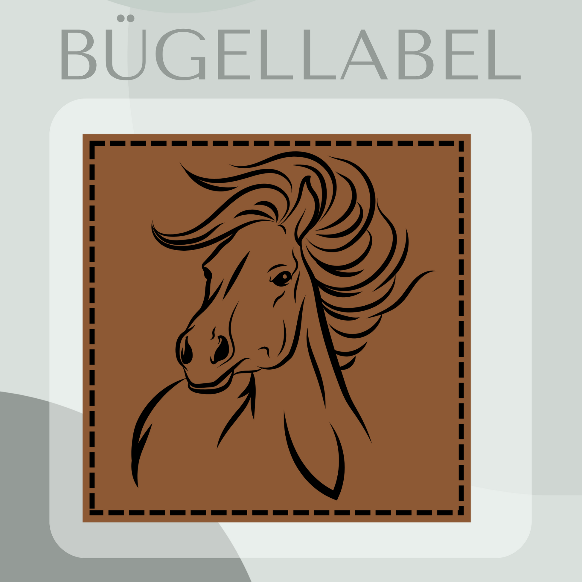Bügellabel Pferd
