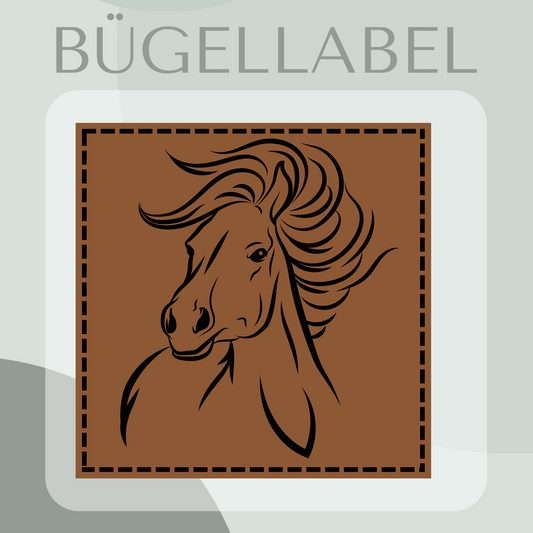 Bügellabel Pferd
