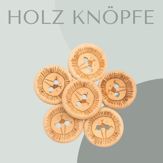 Löwe, Holzknopf