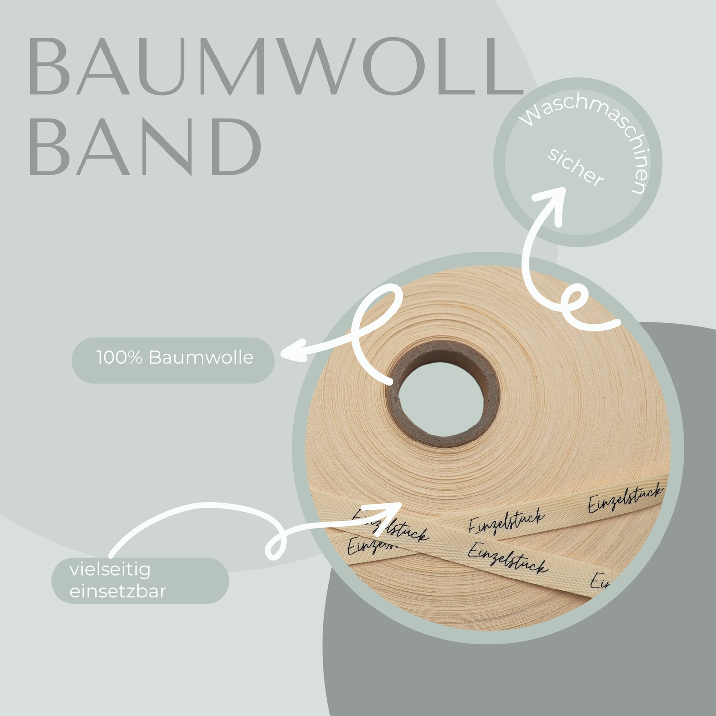 Einzelstück Baumwollband