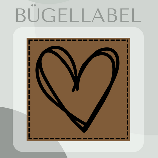 Bügllabel Herz