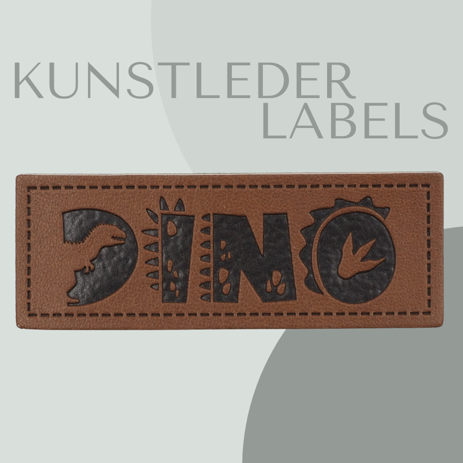 Dino Kunstlederlabel Kunstleder Label Eigenproduktion