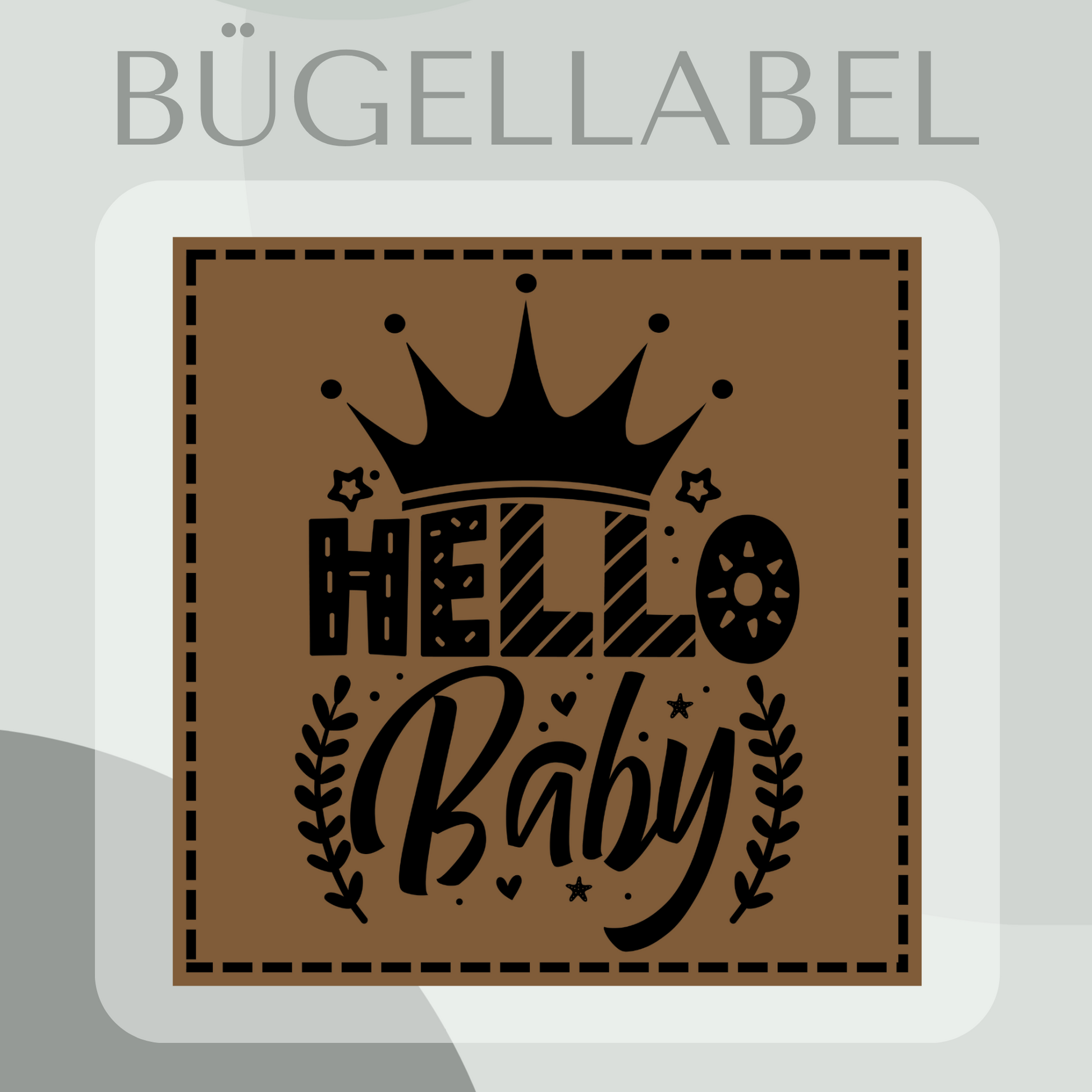 Bügellabel hello baby