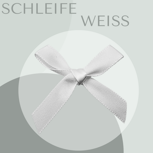 Schleife Mittel in Weiß