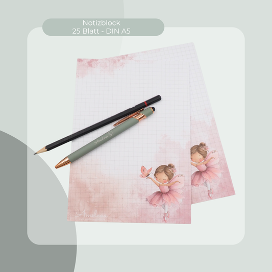 Notizblock DINA5 -Ballerina