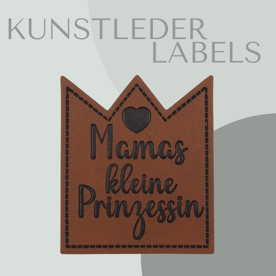 Mamas Prinzessin Kunstlederlabel Kunstleder Label Eigenproduktion