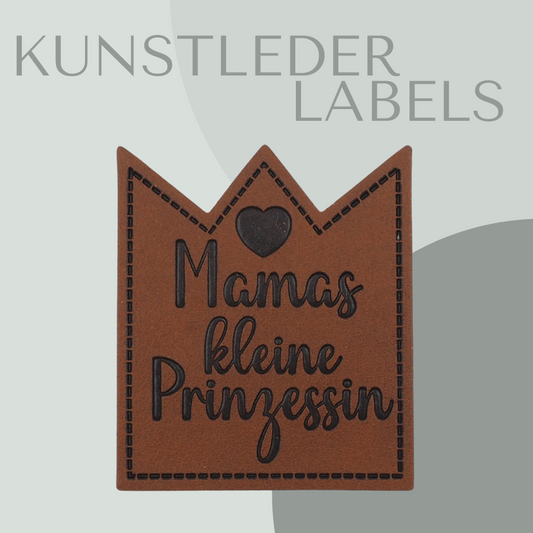 Mamas Prinzessin Kunstlederlabel Kunstleder Label Eigenproduktion